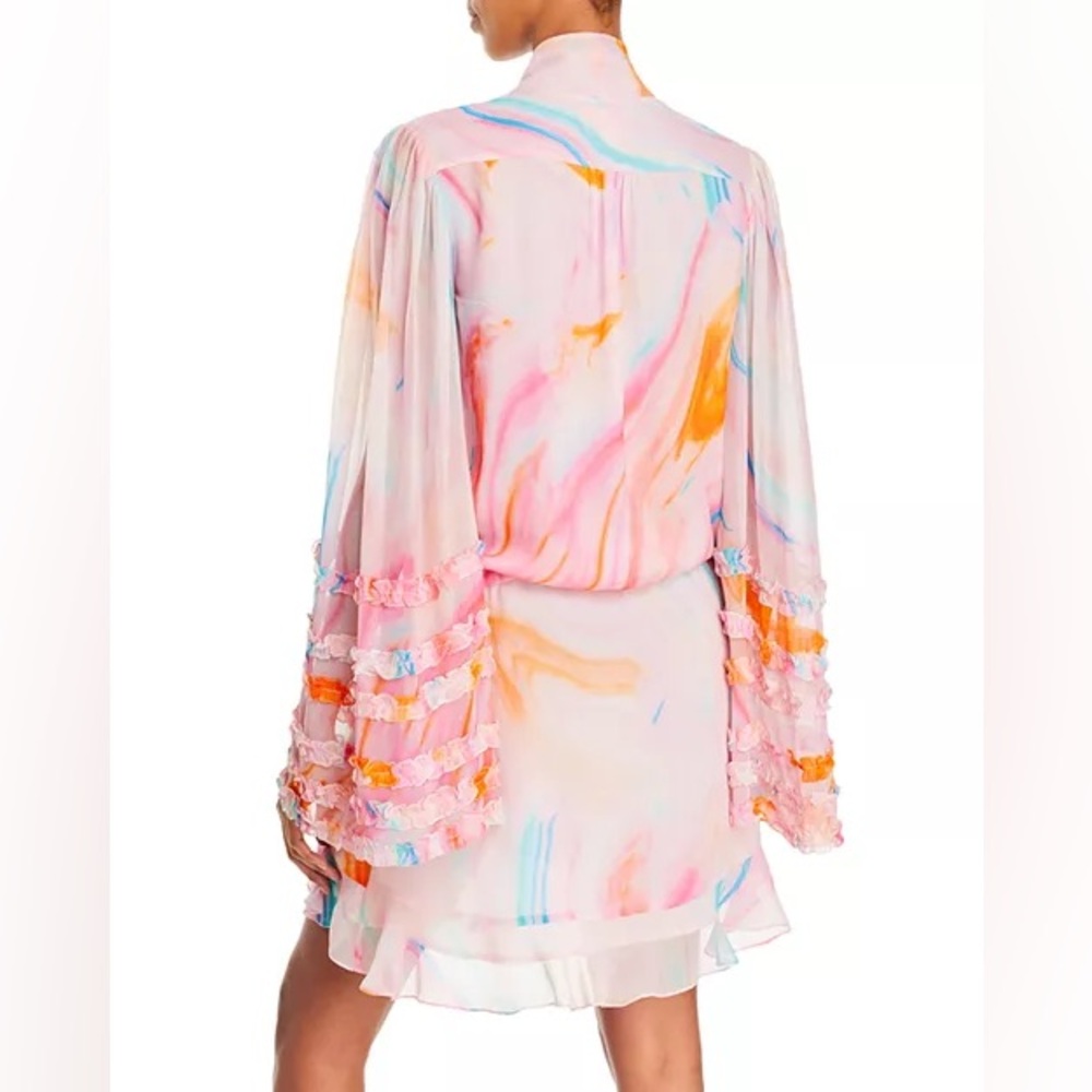 NWT Rococo Sand Davina Abstract Print Chiffon Mini Dress - Picture 3 of 3